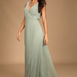 NWT Lulus Sage Green Maxi Dress